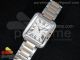 Tank Anglaise SS JF White Textured Dial on SS/RG Bracelet A2688