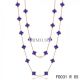 Van Cleef & Arpels Vintage Alhambra 20 Motifs Long Necklace Pink Gold Lapis lazuli