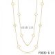 Van Cleef & Arpels Vintage Alhambra 10 Motifs White Mother of Pearl Long Necklace Yellow Gold