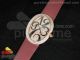 Baignoire Lady RG Diamonds Dial Arabic Markers on Red Fabric Strap RONDA Quartz