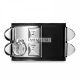 Hermes Black Leather Collier de Chien Bracelet with White Gold Plated Clasp & Hardware