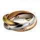 Trinity De Cartier 3-Gold Ring Fake 5 Diamonds Copy B4088500