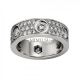 Cartier Love Ring Replica 18k White Gold Paved Diamonds Fake N4210400