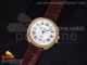 Cle de Cartier RG V6F Best Edition White Textured Dial on Brown Leather Strap MIYOTA9015
