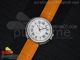 Cle de Cartier SS 35mm V6F Best Edition White Textured Dial on Orange Leather Strap MIYOTA9015