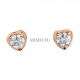 Cartier Diamants Legers Heart Motif Earrings Copy 18k Pink Gold Fake B8042200