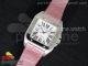 Santos 100 33mm SS V6F Best Edition White Dial on Pink Leather Strap SEIKO NH05A