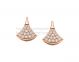 Replica Bvlgari DIVAS' Dream Rose Gold Stud Earrings with Pave Diamonds