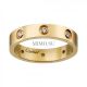 Cartier Love 18k Yellow Gold Ring Replica 8 Diamonds Copy B4056200