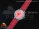 Ballon Bleu 28mm SS V6F 1:1 Best Edition Red Dial on Red Leather Strap Ronda Quartz