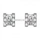 Diamond C de Cartier Earrings Replica 18K White Gold Copy N8501900