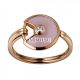 Amulette De Cartier Ring 18k Pink Gold Copy Pink Opal Diamond Fake B4213400
