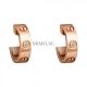 Cartier Love Earrings Pink Gold Fake With 2 Diamonds Copy B8301218