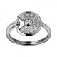 Amulette De Cartier White Gold Ring Fake Paved Diamonds Copy B4213500