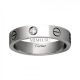 Cartier Love Wedding Band Replica 18K White Gold Love Ring with 1 Diamond Copy B4050500