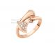 Replica Bvlgari DIVAS' Dream Ring Rose Gold with Pave Diamonds