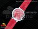 Ballon Bleu 33mm SS OXF 1:1 Best Edition Red Dial on Red Leather Strap Ronda Quartz