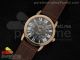 Ronde Solo De Cartier RG Black Dial Roman Markers on Brown Leather Strap A2824