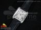 Tank Anglaise SS JF White Textured Dial on Black Leather Strap A2688