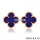 Van Cleef Arpels Vintage Alhambra Lapis lazuli Earrings Pink Gold