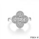 Van Cleef & Arpels Vintage Alhambra Ring in White Gold with Diamond
