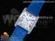 Tank MC SS JF 1:1 Best Edition White Textured Dial on Blue Leather Strap A23J