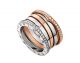 Replica Bvlgari B.zero1 Labyrinth Ring in Rose and White Gold Set With Pave Diamonds