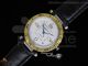 Pasha 38mm SS White Textured Dial on Black Leather Strap A23J