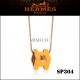 Hermes Cage d'H Yellow Lacquer Pendant Rose Gold