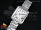Tank Anglaise SS JF White Textured Dial on SS Bracelet A2688